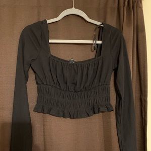 Cropped baby doll top